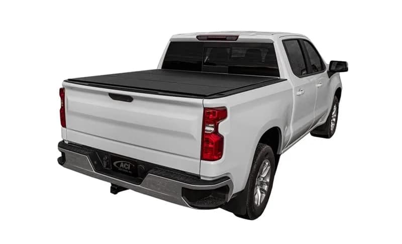 LOMAX Hard Tri-Fold Cover | Custom Fit, Black Urethane Finish, Single Rail thumbnail 3