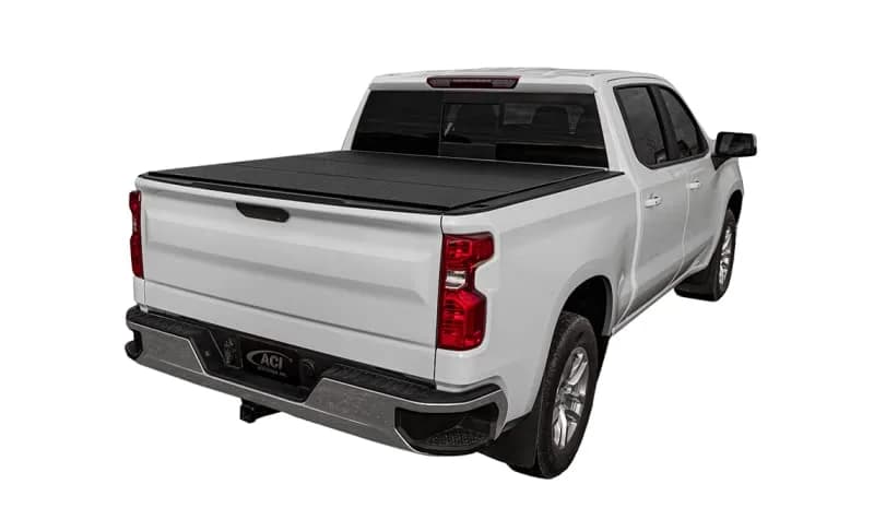 LOMAX Hard Tri-Fold Cover | Custom Fit, Black Urethane Finish, Single Rail thumbnail 5