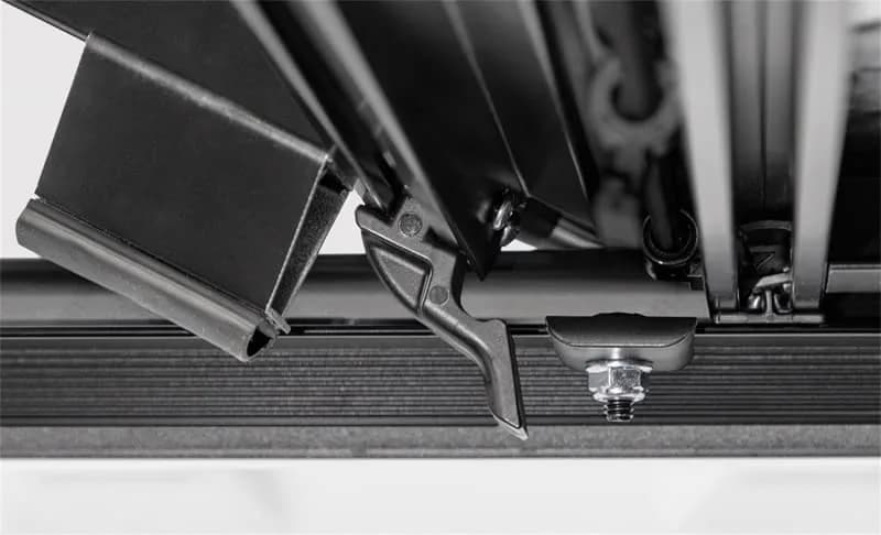 LOMAX Hard Tri-Fold Cover | Custom Fit, Black Urethane Finish, Single Rail thumbnail 6