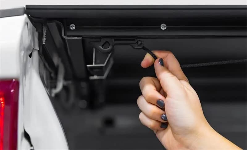 LOMAX Hard Tri-Fold Cover | Custom Fit, Black Urethane Finish, Single Rail thumbnail 8