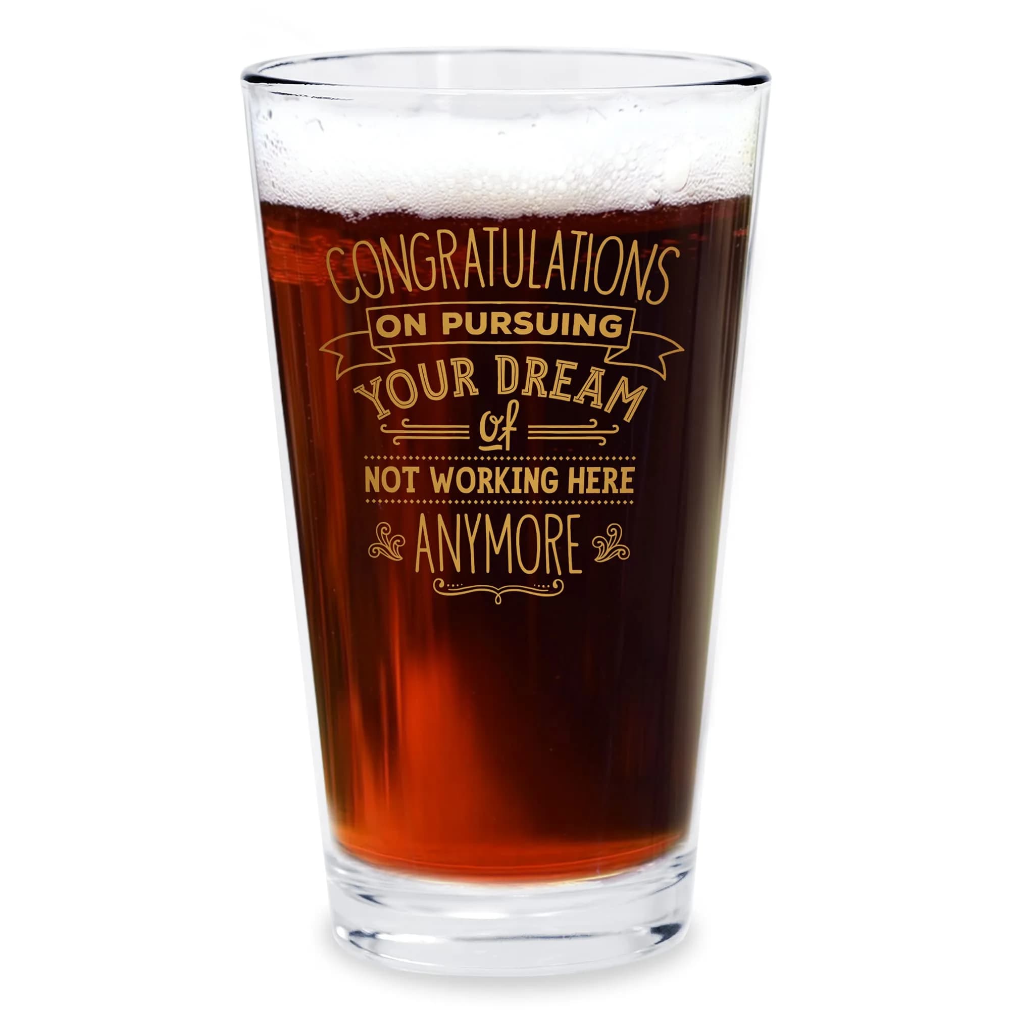 Bad Bananas Farewell Gifts for Coworkers - 16 oz Beer Pint Glass | Retirement & Boss Gift with Gold Ink