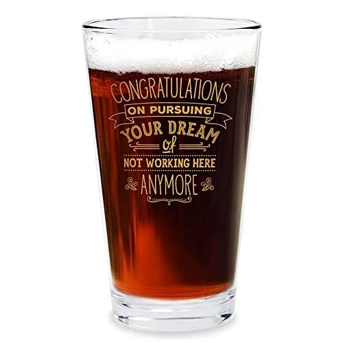 Bad Bananas Farewell Gifts for Coworkers - 16 oz Beer Pint Glass | Retirement & Boss Gift with Gold Ink thumbnail 1