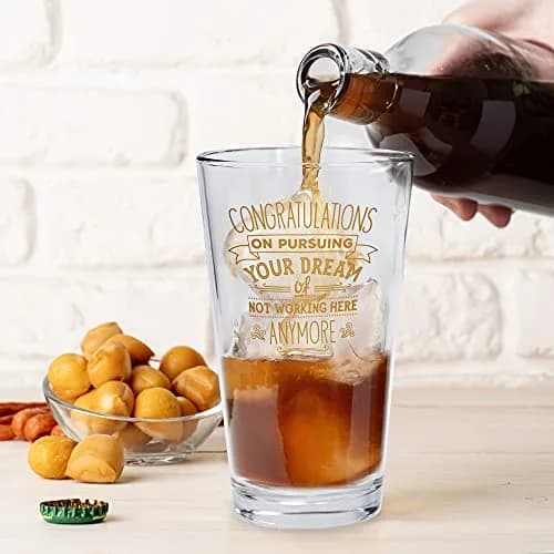 Bad Bananas Farewell Gifts for Coworkers - 16 oz Beer Pint Glass | Retirement & Boss Gift with Gold Ink thumbnail 4