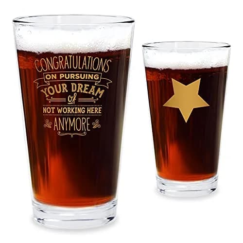 Bad Bananas Farewell Gifts for Coworkers - 16 oz Beer Pint Glass | Retirement & Boss Gift with Gold Ink thumbnail 5