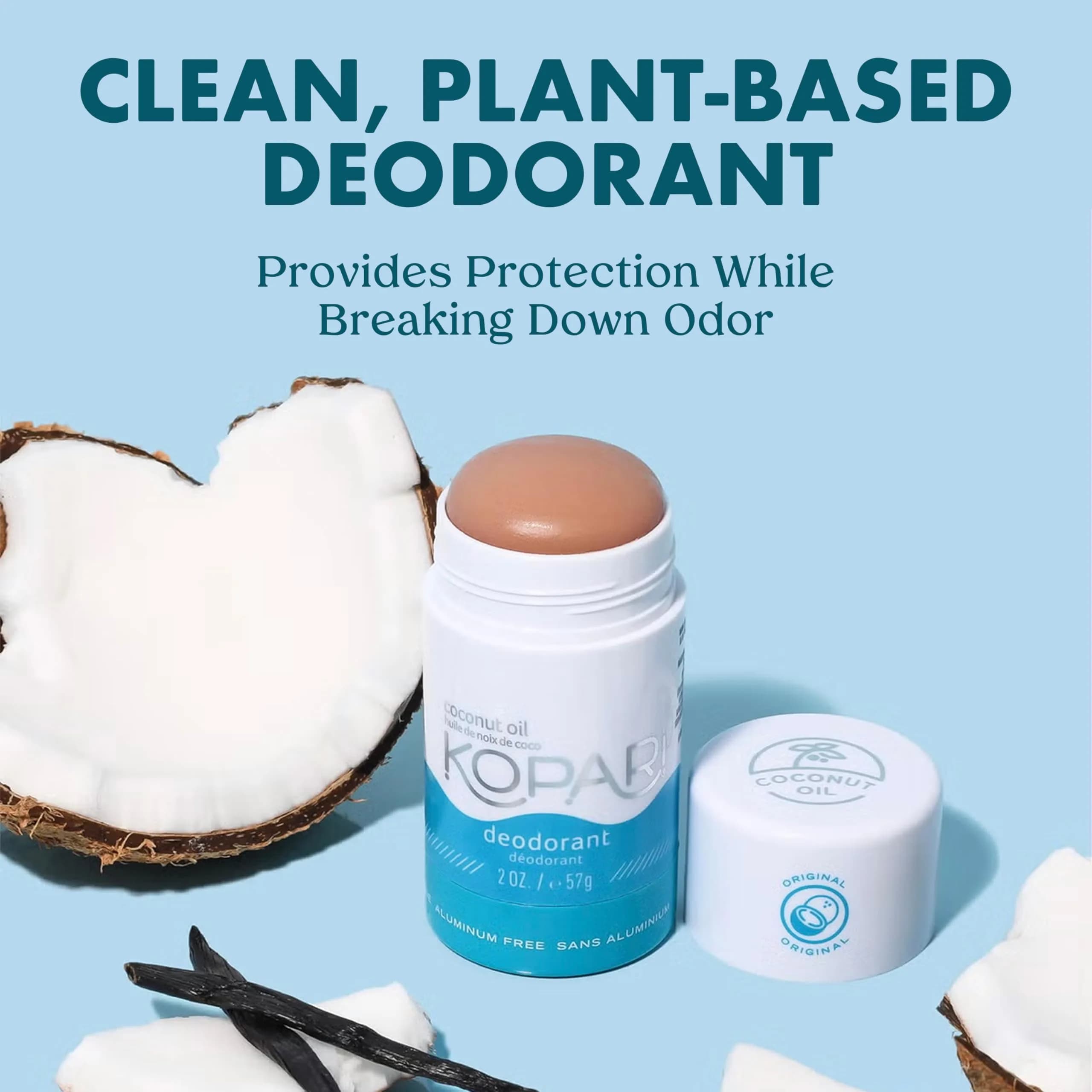 Kopari Aluminum Free Coconut Deodorant, Beach Scent, 4 oz (2 oz Pack of 2) | Plant-Based Odor Protection - view 2
