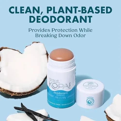 Kopari Aluminum Free Coconut Deodorant 2 oz (59 ml) | Pack of 2, Original & Driftwood Charcoal thumbnail 2