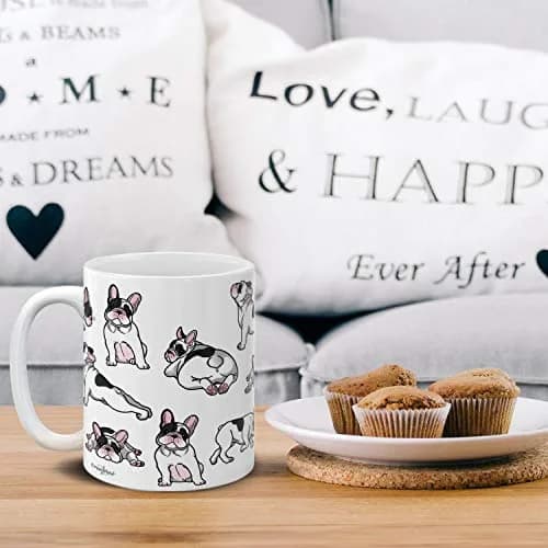 MUGBREW French Bulldog Funny Playful Postures Ceramic Coffee Mug Tea Cup 325ml (11 OZ) | Gift for Dog Lovers thumbnail 5