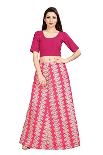Fressia Fabrics Round Neck Pure Dobby Cotton Stretchable Elbow Sleeve Readymade Saree Blouse for Women Stylish (Ranipink, 38 inches) thumbnail 5