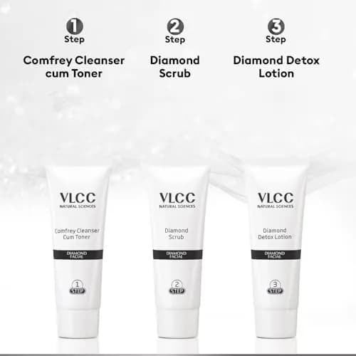 VLCC Diamond Facial Kit with Rose Water Toner 300gm (10.58 oz) + 100ml (3.38 Fl Oz) | For All Skin Types thumbnail 5