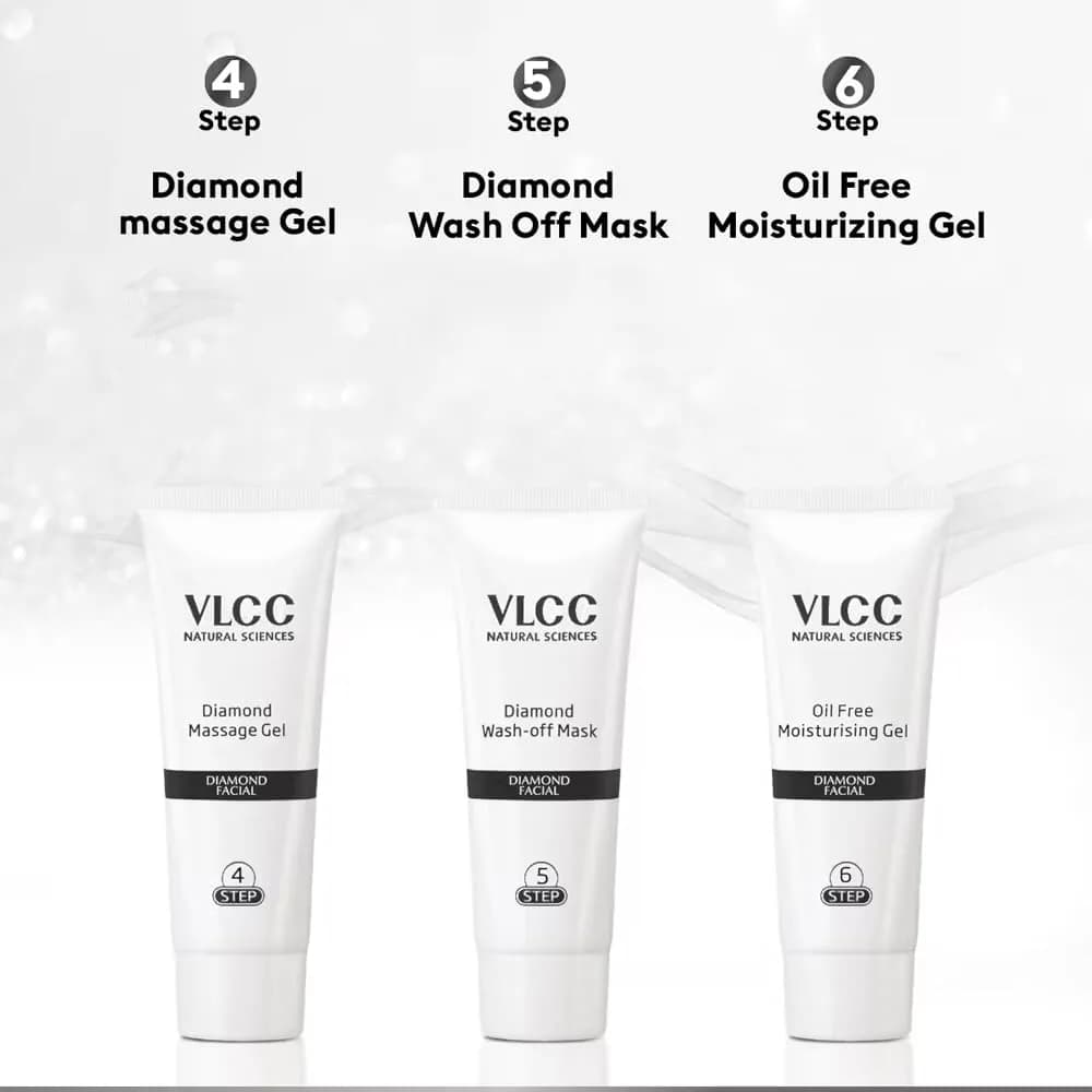 VLCC Diamond Facial Kit with Rose Water Toner 300gm (10.58 oz) + 100ml (3.38 Fl Oz) | For All Skin Types - view 6