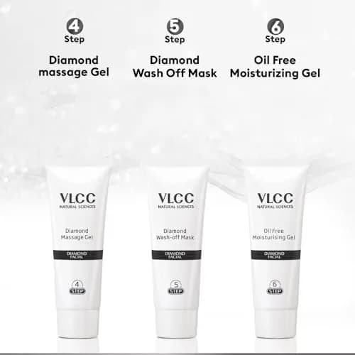VLCC Diamond Facial Kit with Rose Water Toner 300gm (10.58 oz) + 100ml (3.38 Fl Oz) | For All Skin Types thumbnail 6