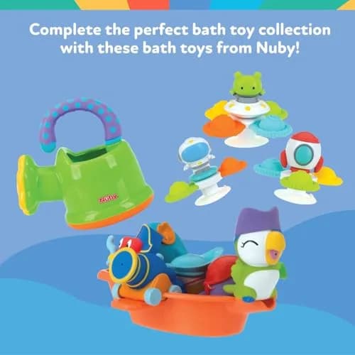 Nuby Floating Octopus with 3 Hoopla Rings Bath Toy | BPA-Free, Mold-Free Design for Toddlers 18+ Months thumbnail 7