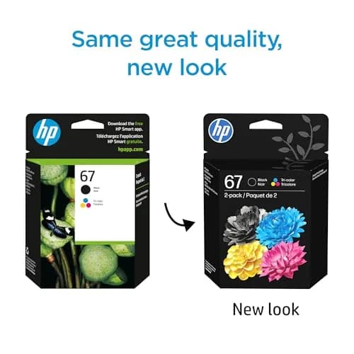 HP 67 Black/Tri-Color Ink Cartridges (2-Pack) | Fade-Resistant Documents & Brilliant Images thumbnail 2