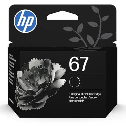 HP 67 Black Ink Cartridge | 120 Pages | Works with HP DeskJet & ENVY Series Printers thumbnail 1