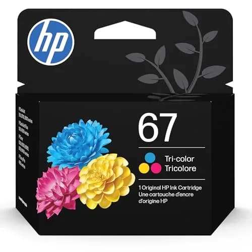 HP 67 Tri-Color Ink Cartridge | 100 Pages Yield | Compatible with DeskJet 1255, 2700, 4100 Series, Envy 6000, 6400 Series thumbnail 1