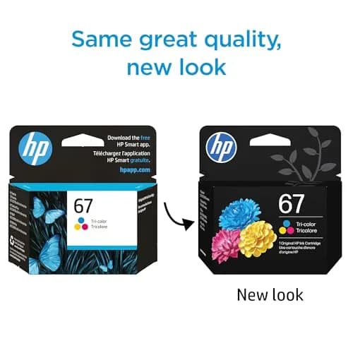 HP 67 Tri-Color Ink Cartridge | 100 Pages Yield | Compatible with DeskJet 1255, 2700, 4100 Series, Envy 6000, 6400 Series thumbnail 2