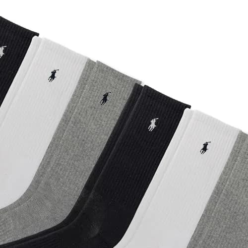 POLO RALPH LAUREN Men's Athletic Performance Cotton Crew Socks, 6 Pairs | Moisture-Wicking & Cushioned Fit thumbnail 4