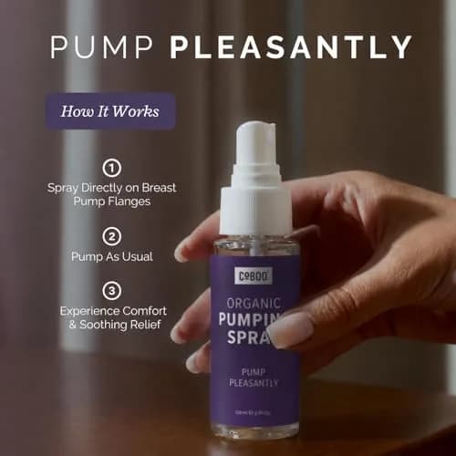 CoBoo Original Pumping Spray, Organic Breast Pump Lubricant 118ml (4 Fl Oz) | Helps Sore Nipples & Clogged Milk Ducts thumbnail 5