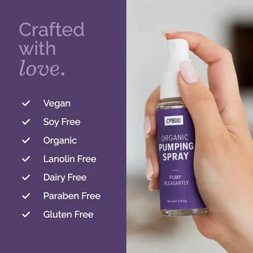 CoBoo Original Pumping Spray, Organic Breast Pump Lubricant 118ml (4 Fl Oz) | Helps Sore Nipples & Clogged Milk Ducts thumbnail 7