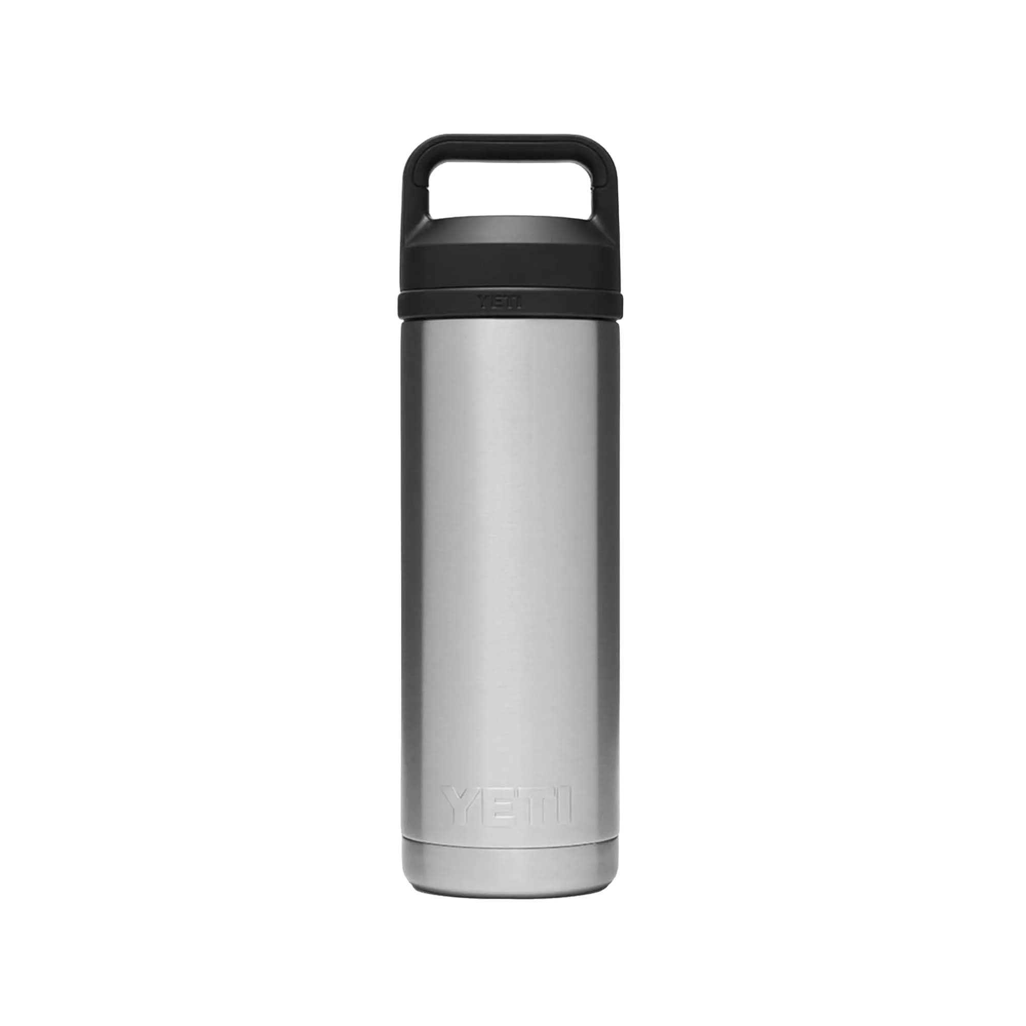 YETI Rambler 18 oz Bottle Vacuum Insulated Stainless Steel with Chug Cap | Keeps Water Cold or Coffee Hot — Stainless