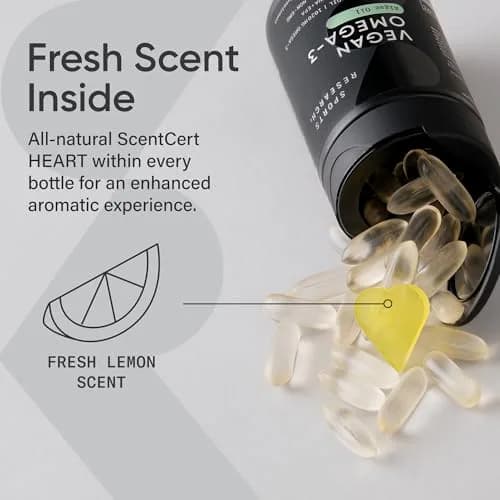 Sports Research Vegan Omega-3 Algae Oil 1020mg 60 Count Plantgels™ | 630mg DHA+EPA Per Serving thumbnail 6