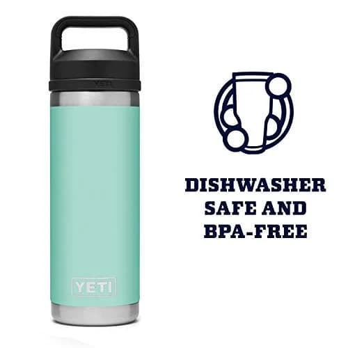 YETI Rambler 18 oz Bottle Vacuum Insulated Stainless Steel with Chug Cap Seafoam | Keeps Water Cold or Coffee Hot thumbnail 5