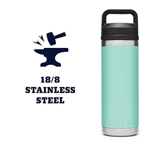 YETI Rambler 18 oz Bottle Vacuum Insulated Stainless Steel with Chug Cap Seafoam | Keeps Water Cold or Coffee Hot thumbnail 6