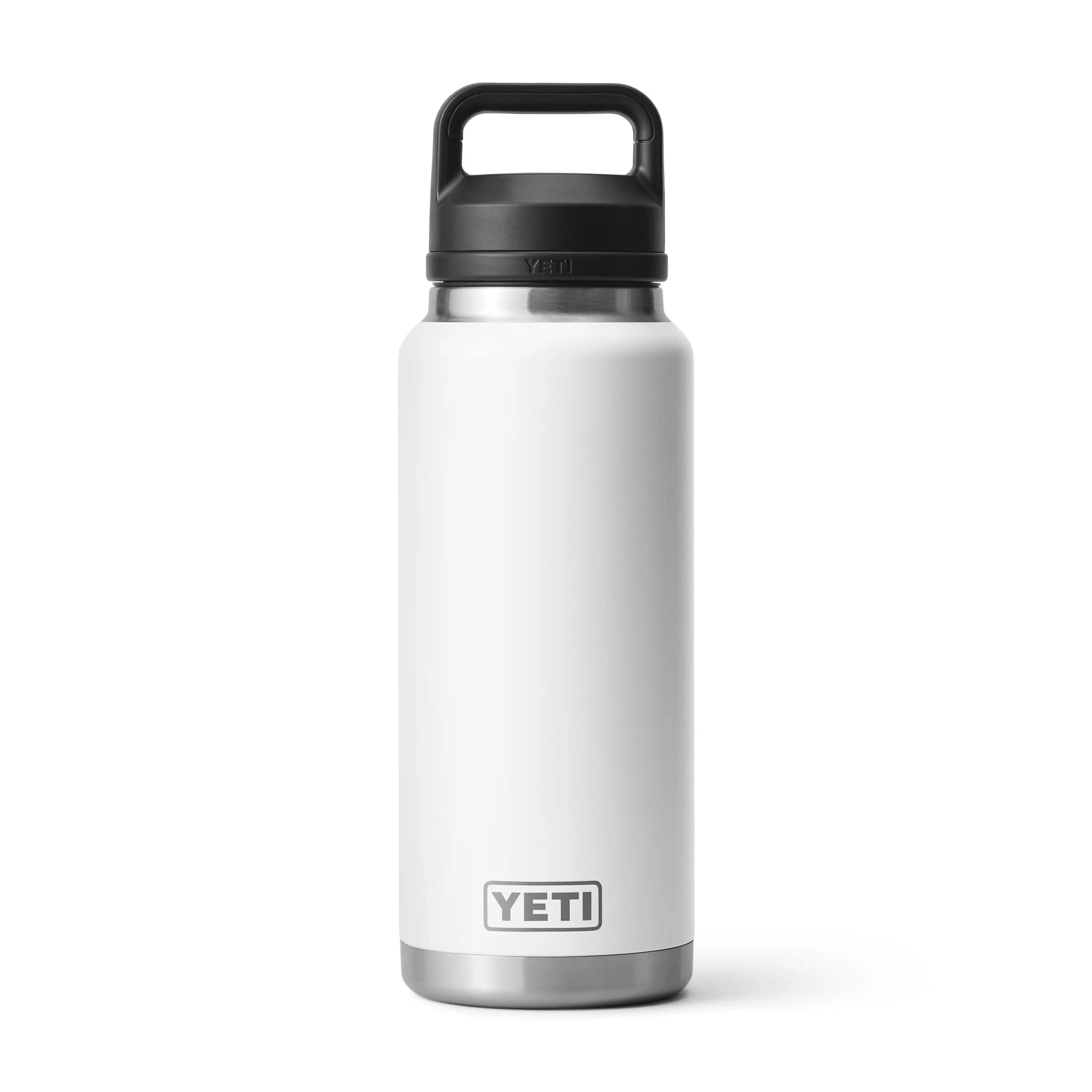 YETI Rambler 36 oz Bottle with Chug Cap, Seafoam | 1035 ml (36 fl oz) Insulated Stainless Steel — White