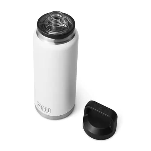 YETI Rambler 36 oz Bottle with Chug Cap, White | Insulated Stainless Steel Tumbler thumbnail 3