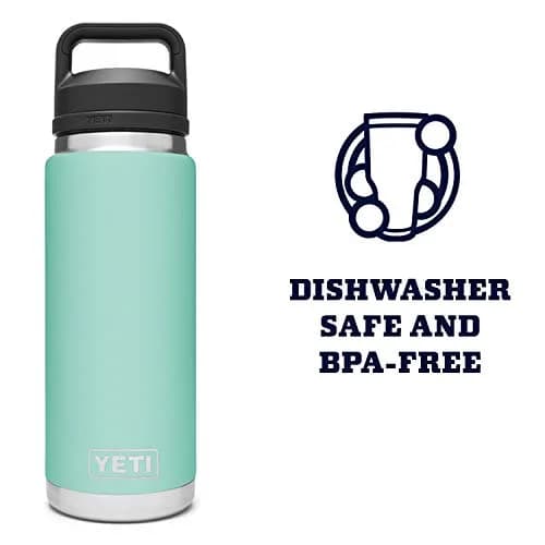 YETI Rambler 26 oz Bottle, Vacuum Insulated, Stainless Steel with Chug Cap, Seafoam | 750ml (26 oz) thumbnail 5
