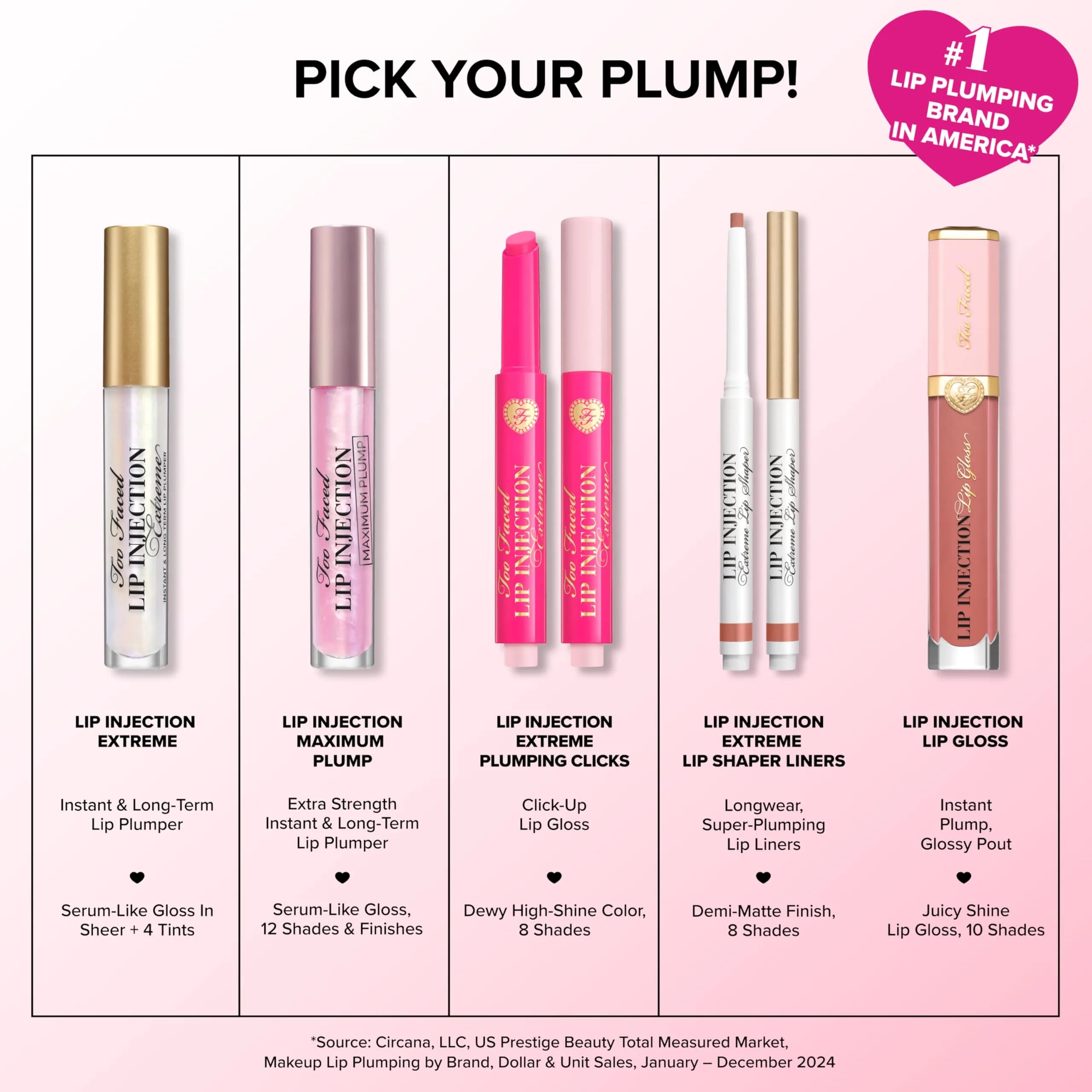 Too Faced Lip Injection Extreme Lip Plumper Gloss Pink Punch | 4ml (0.14 Fl Oz) Instant Plumping & Hydration - view 6