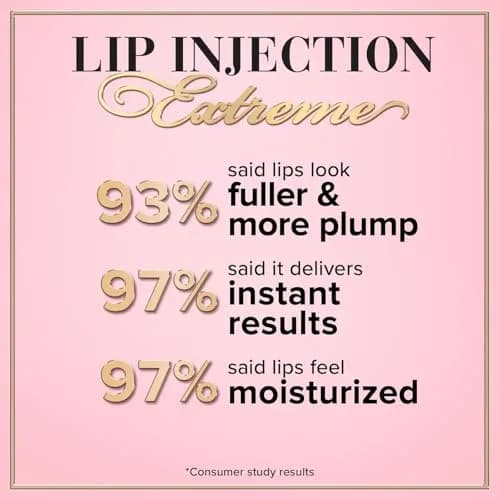 Too Faced Lip Injection Extreme Lip Plumper Gloss Bubblegum Yum 4ml (0.14 Fl Oz) | Advanced Lip Volumizing Technology thumbnail 5