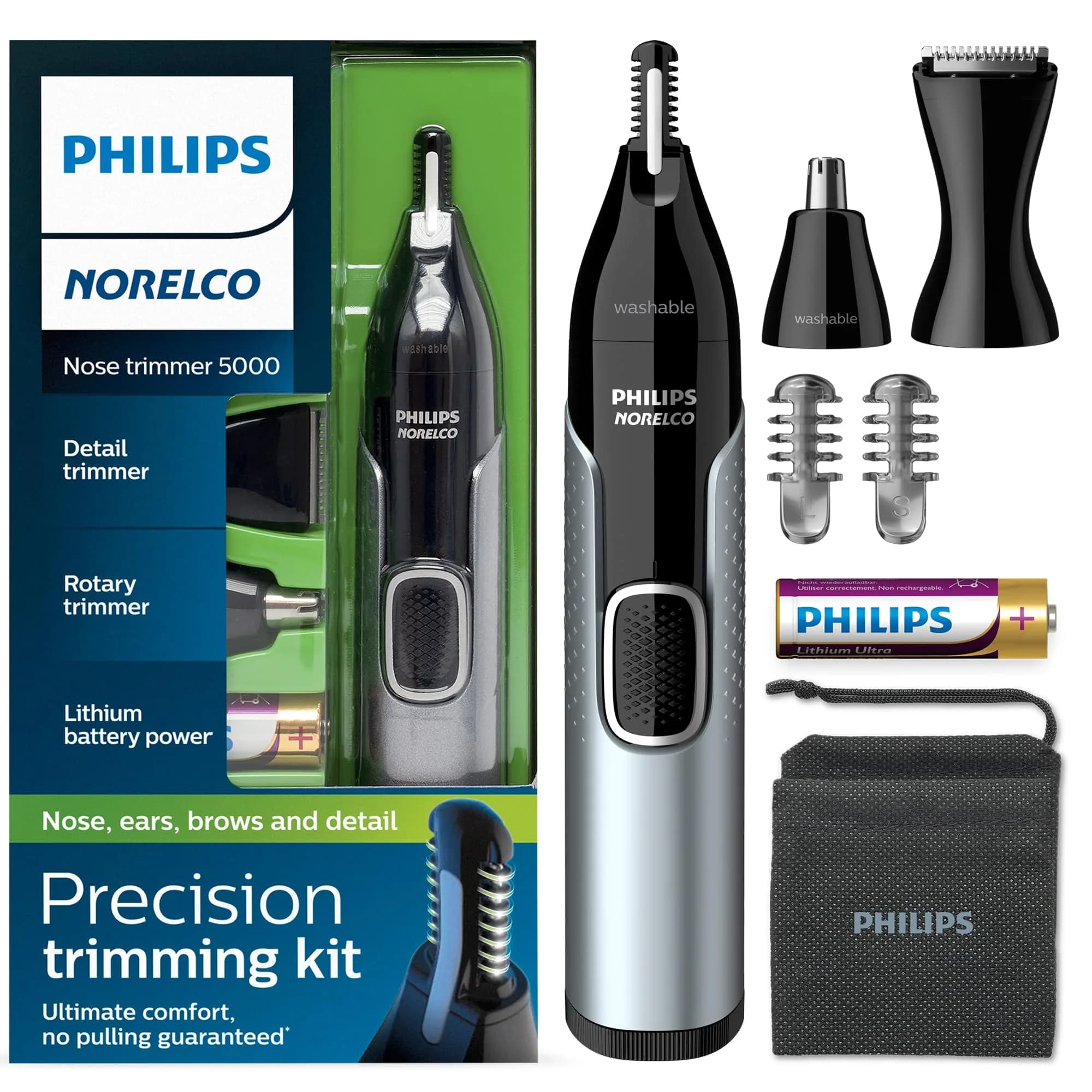 Norelco Nose Trimmer 5000 for Nose, Ears, Eyebrows NT5600/42 | Protective Guard System - main product image