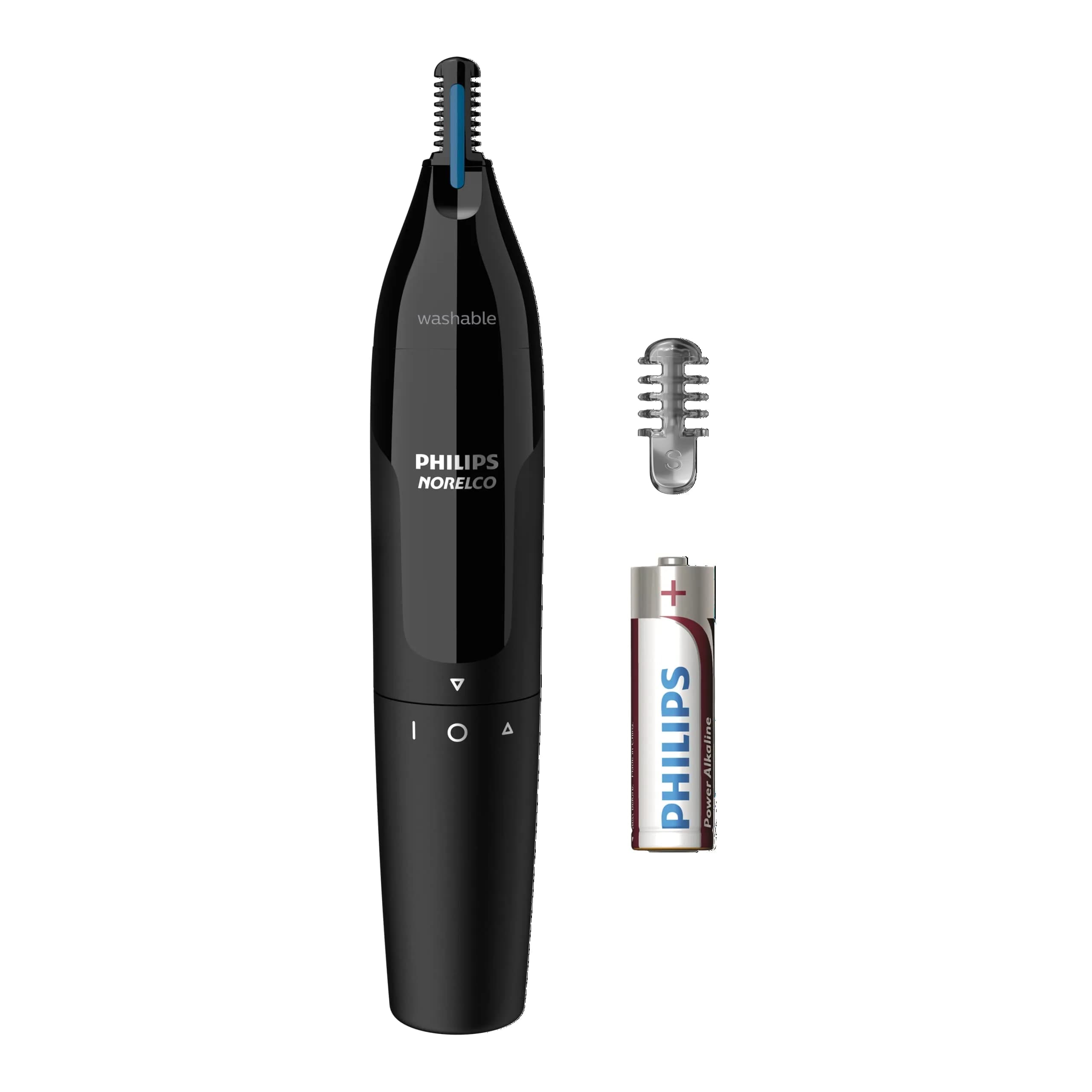 Norelco Nose Trimmer 1000 for Nose, Ears & Eyebrows | Protective Guard System — Black