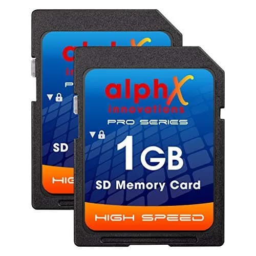 AlphX 1gb SD Secure Digital Memory Card Pack of 2 | Compatible with All Devices thumbnail 1