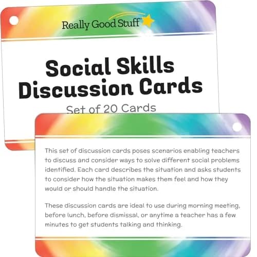 Really Good Stuff Social Skills Discussion Cards, Set of 20 | Develop Emotional & Social Skills thumbnail 5