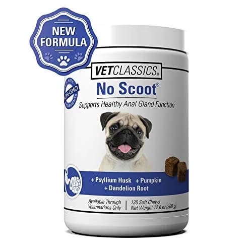 Vet Classics No Scoot for Dogs - 120 Soft Chews | Supports Anal Gland & Bowel Function thumbnail 1
