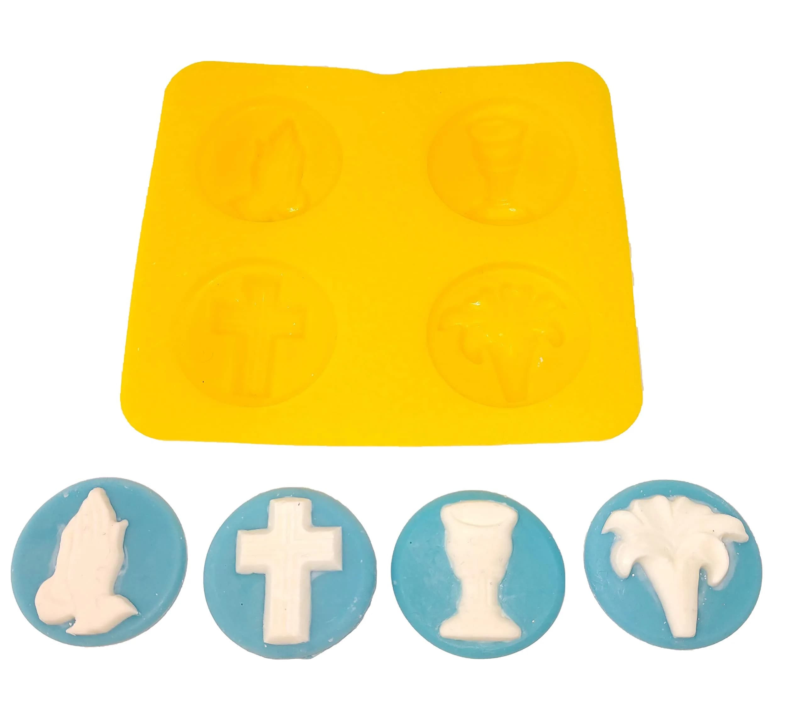 EDELAINE'S Religious Set Silicone Molds 4 Cav. | Homemade Candy Making — Yellow