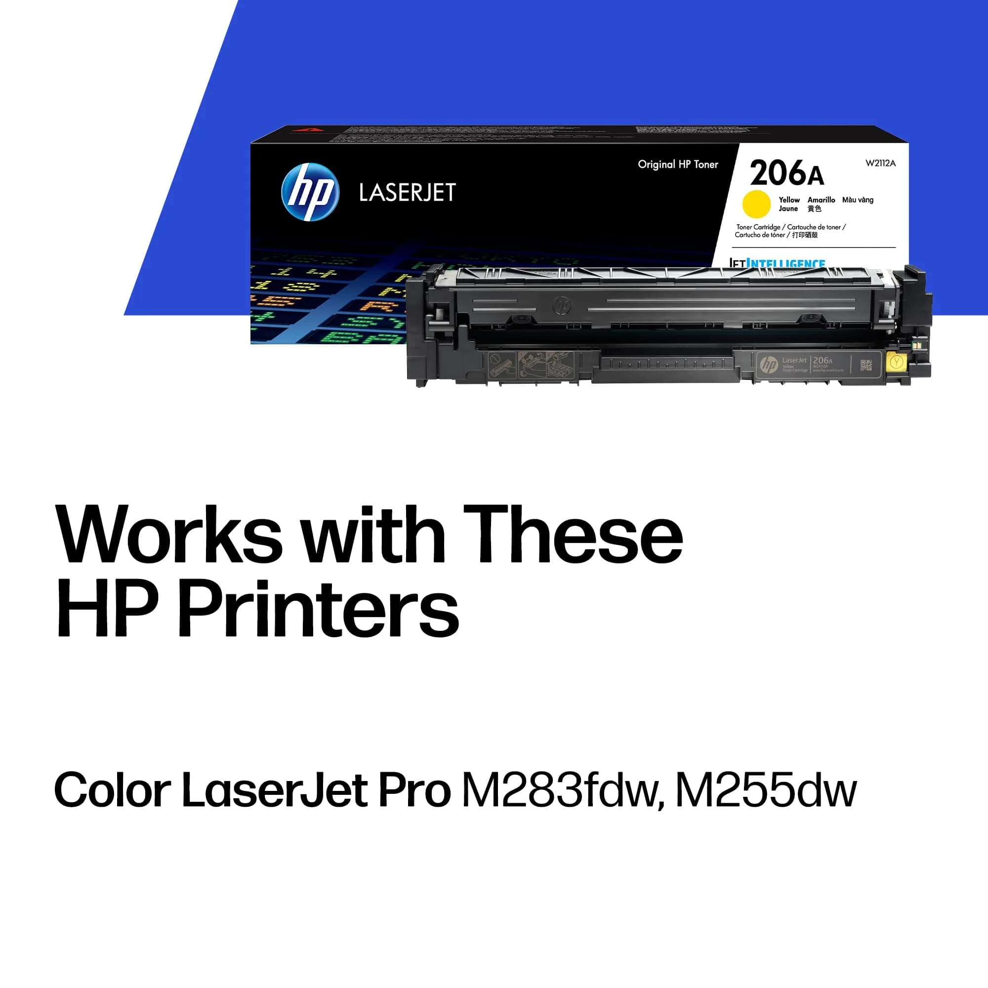 HP 206A Yellow Toner Cartridge W2112A | Authentic USA Import for HP Color LaserJet Pro Printers - view 6