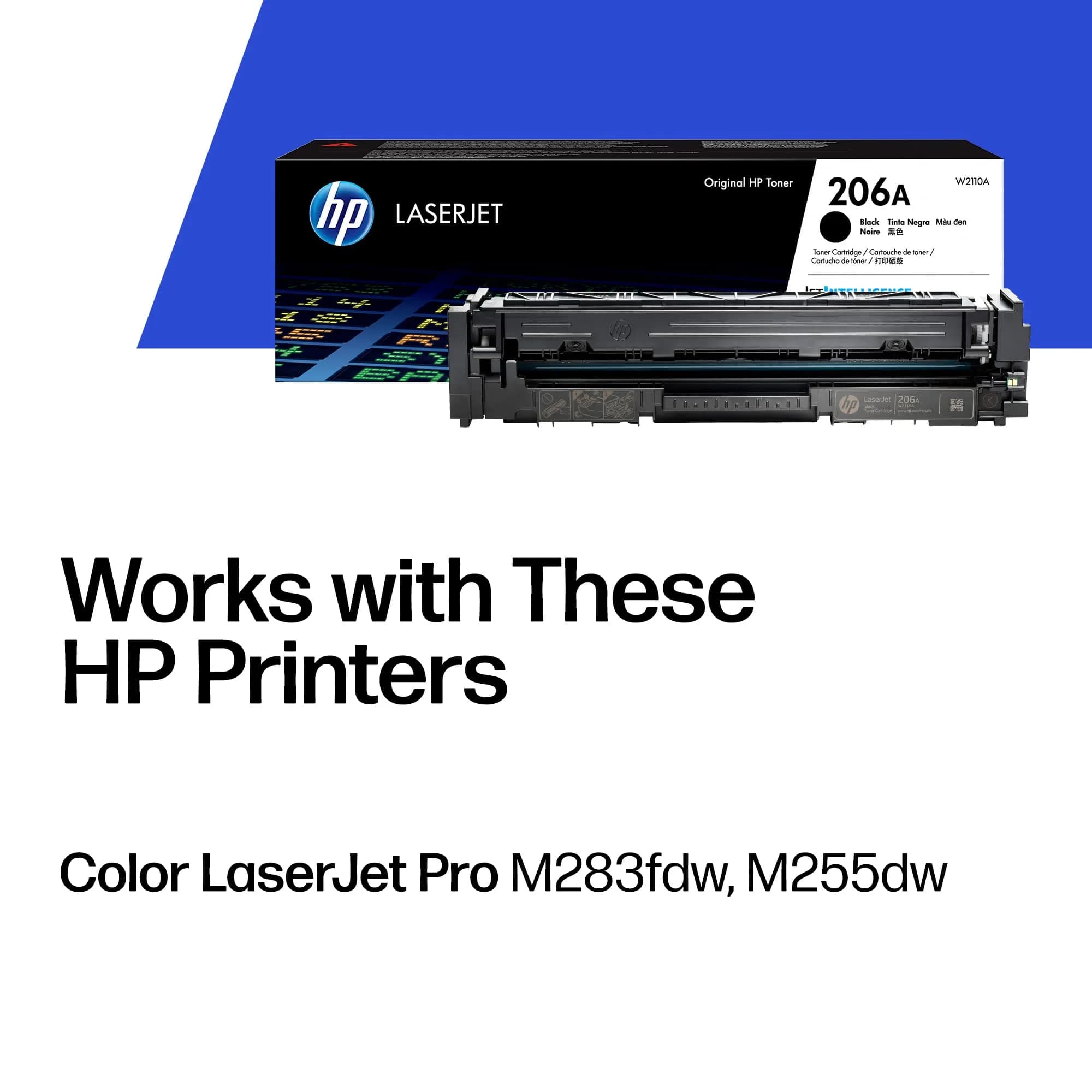 HP 206A Black Toner Cartridge W2110A | Authentic USA Import for HP Color LaserJet Pro Printers - view 2