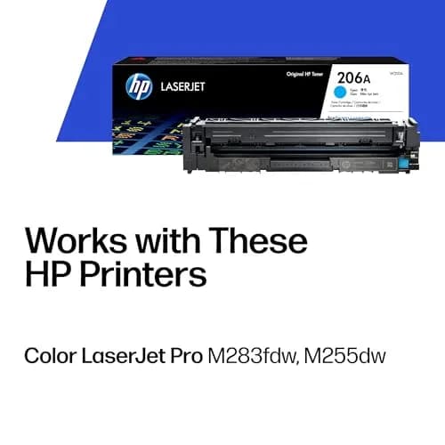 HP 206A Cyan Toner Cartridge W2111A | Authentic USA Import for HP Color LaserJet Pro Printers - view 6