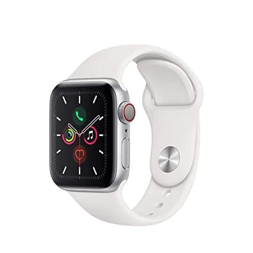Apple Watch Series 5 GPS + Cellular 40MM Silver Aluminum with White Sport Band | Always-On Retina Display - view 3