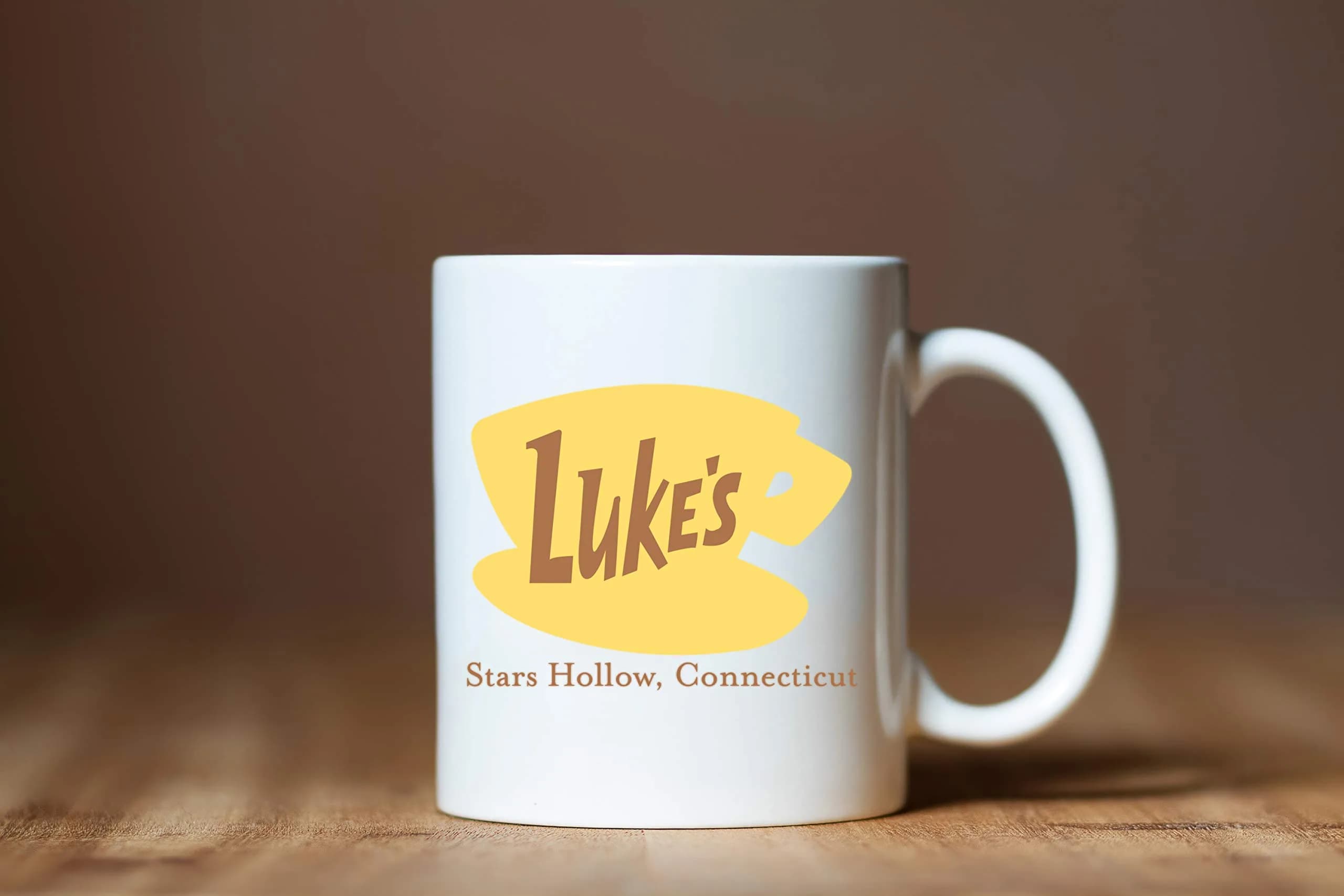 BSM Luke's Vintage Distressed Coffee Mug 11oz | Gilmore Merchandise Gifts Coffee Cup — White