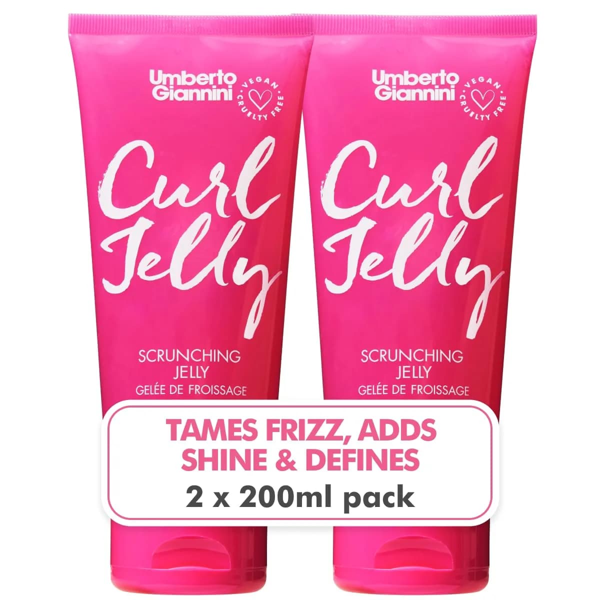 Umberto Giannini Curl Jelly Scrunching Jelly Bundle 200ml (0.811 Fl Oz) | Vegan Frizz Control for Curly Hair - main product image