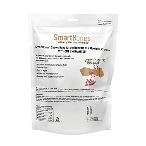 SmartBones Mini Bones Rawhide-Free Dog Treat, Peanut Butter, 56 Count | Healthy, Digestible Chew for Small Dogs thumbnail 2