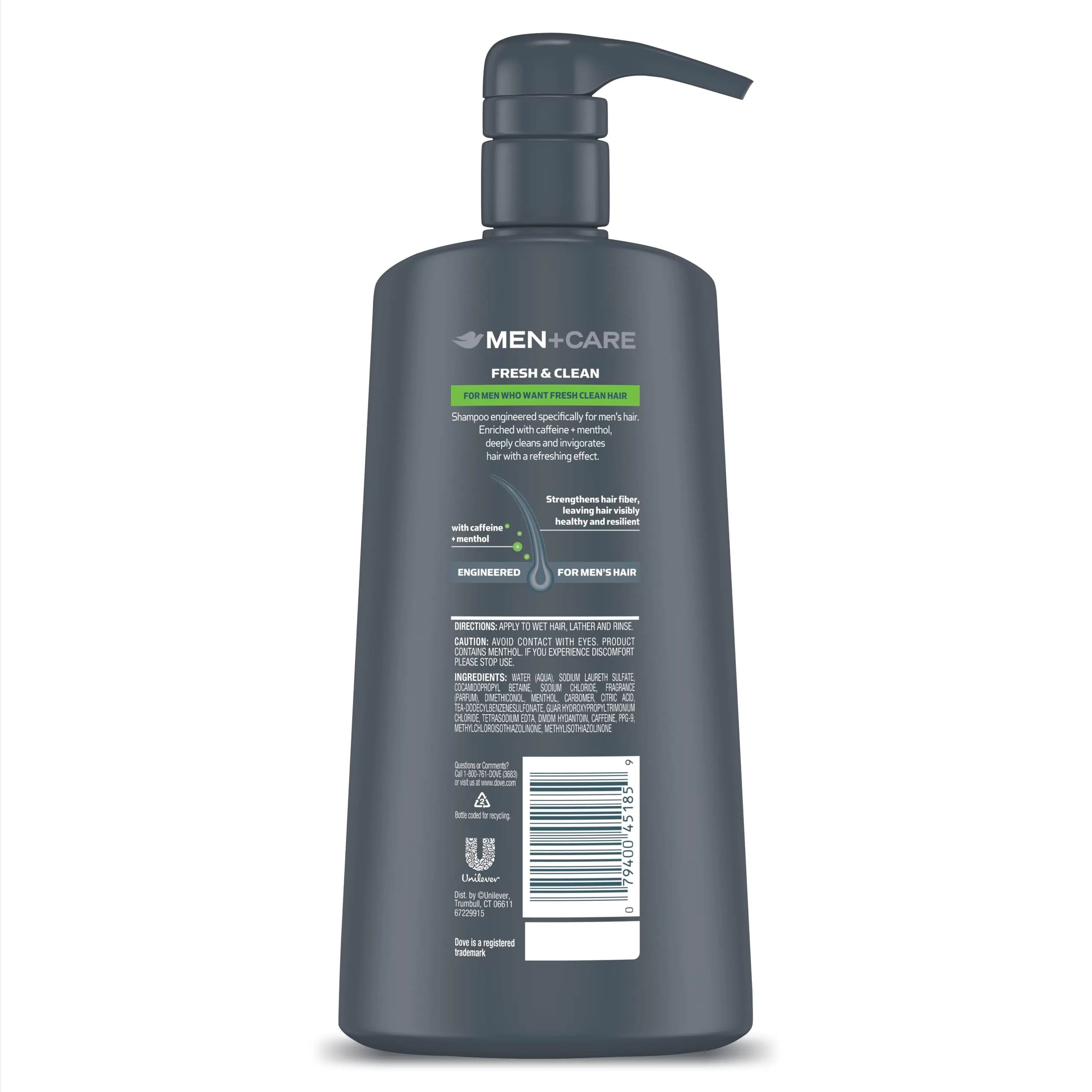 DOVE MEN + CARE 2-in-1 Shampoo and Conditioner Fresh and Clean 4 Count Nourishes and Invigorates Helps Strengthen Hair 25.4 oz thumbnail 2