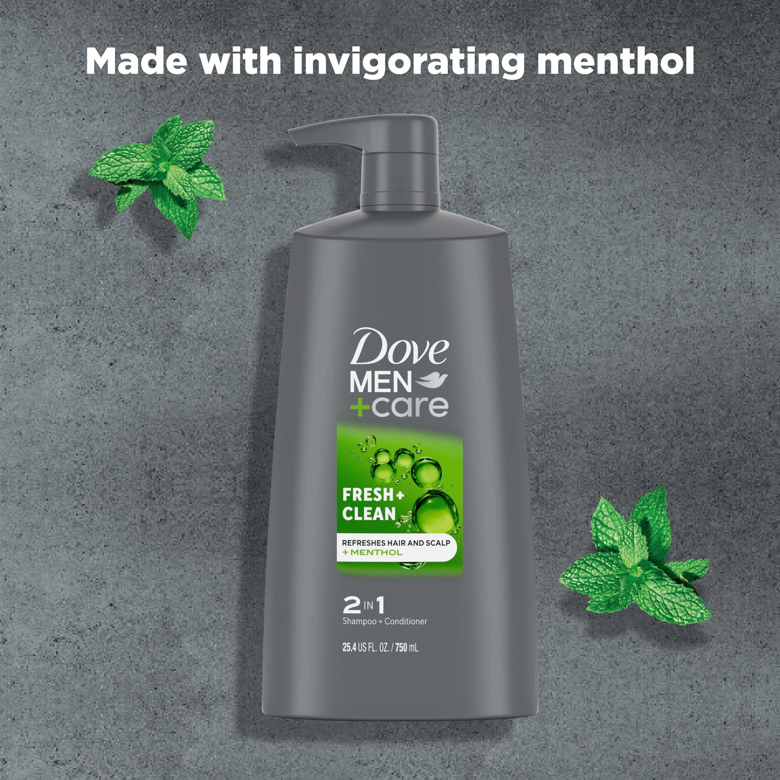 DOVE MEN + CARE 2-in-1 Shampoo and Conditioner Fresh and Clean 4 Count Nourishes and Invigorates Helps Strengthen Hair 25.4 oz thumbnail 3
