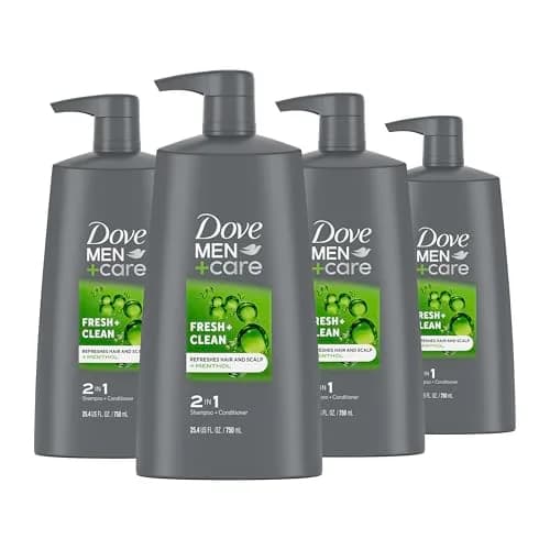Dove Men+Care Fortifying 2-in-1 Shampoo and Conditioner for Normal to Oily Hair, 3 oz (Pack of 12) | Strengthens Thinning Hair — Fragranced / 25.4 Fl Oz