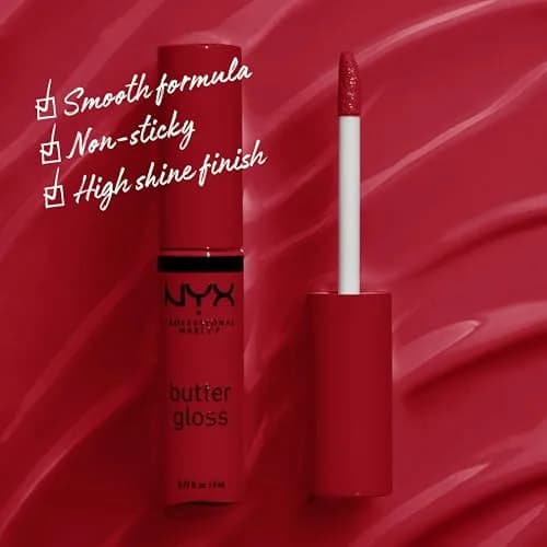 NYX PROFESSIONAL MAKEUP Butter Gloss Bling Lip Gloss - Rocky Road (Wine) | Vegan & Non-Sticky Shine thumbnail 2