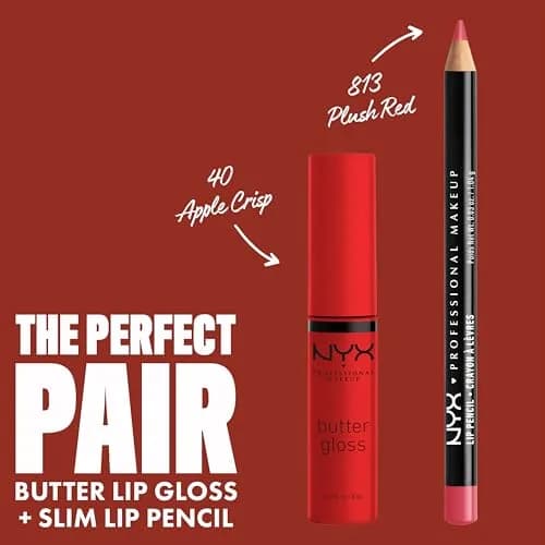 NYX PROFESSIONAL MAKEUP Butter Gloss Apple Crisp, Modern Red | 8 ml (0.27 Fl Oz) - view 4
